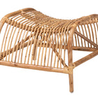 Baxton Studio Lamaria Modern Bohmenian Natural Brown Antique Rattan 2-Piece Chair and Footstool Set