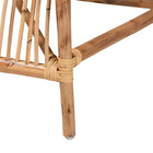 Baxton Studio Lamaria Modern Bohmenian Natural Brown Antique Rattan 2-Piece Chair and Footstool Set