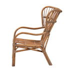 bali & pari Lamaria Modern Bohmenian Natural Brown Antique Rattan Armchair