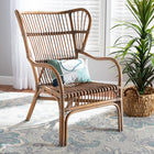bali & pari Lamaria Modern Bohmenian Natural Brown Antique Rattan Armchair