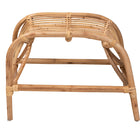 bali & pari Lamaria Modern Bohmenian Natural Brown Antique Rattan Footstool