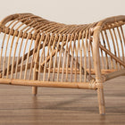 bali & pari Lamaria Modern Bohmenian Natural Brown Antique Rattan Footstool