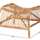 bali & pari Lamaria Modern Bohmenian Natural Brown Antique Rattan Footstool
