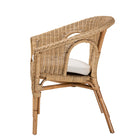 bali & pari Abbey Modern Bohemian Natural Brown Antique Rattan Dining Chair