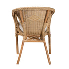 bali & pari Abbey Modern Bohemian Natural Brown Antique Rattan Dining Chair