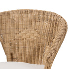 bali & pari Abbey Modern Bohemian Natural Brown Antique Rattan Dining Chair