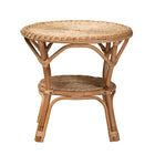 bali & pari Abbey Modern Bohemian Natural Brown Antique Rattan Coffee Table