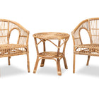 Baxton Studio Alleta Modern Bohemian Natural Brown Rattan 3-Piece Living Room Set