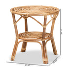 bali & pari Cariel Modern Bohemian Natural Brown Rattan Coffee Table