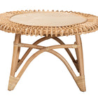 bali & pari Elani Modern Bohemian Natural Rattan Coffee Table