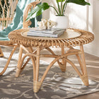 bali & pari Elani Modern Bohemian Natural Rattan Coffee Table