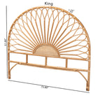 bali & pari Perenna Modern Bohemian Natural Rattan Queen Size Standalone Headboard