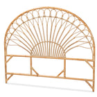 bali & pari Devereaux Modern Bohemian Natural Brown Rattan Queen Size Standalone Headboard
