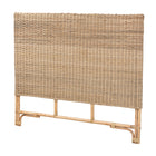 bali & pari Cantara Modern Bohemian Natural Rattan Queen Size Standalone Headboard