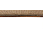 bali & pari Hermes Mid-Century Modern Transitional Natural Seagrass and Mahogany Wood Bench