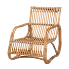 bali & pari Blanca Modern Bohemian Natural Rattan Accent Chair