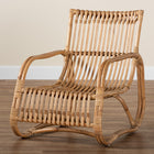 bali & pari Blanca Modern Bohemian Natural Rattan Accent Chair