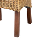 bali & pari Shamara Modern Bohemian Natural Rattan and Mahogany Wood Dining Chair