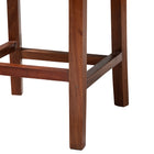 bali & pari Racquel Modern Bohemian Natural Rattan and Mahogany Wood Counter Stool