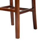 bali & pari Racquel Modern Bohemian Natural Rattan and Mahogany Wood Bar Stool
