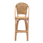 bali & pari Neola Modern Bohemian Natural Rattan Bar Stool