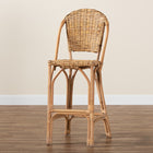 bali & pari Neola Modern Bohemian Natural Rattan Bar Stool
