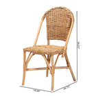 bali & pari Neola Modern Bohemian Natural Rattan Dining Chair