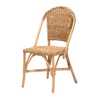 bali & pari Neola Modern Bohemian Natural Rattan Dining Chair