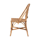 bali & pari Neola Modern Bohemian Natural Rattan Dining Chair