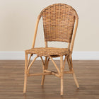 bali & pari Neola Modern Bohemian Natural Rattan Dining Chair