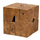 bali & pari Eldora Rustic Transitional Natural Brown Teak Root End Table