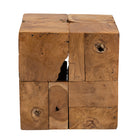 bali & pari Eldora Rustic Transitional Natural Brown Teak Root End Table