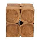 bali & pari Eldora Rustic Transitional Natural Brown Teak Root End Table