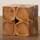 bali & pari Eldora Rustic Transitional Natural Brown Teak Root End Table