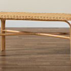 bali & pari Cacaban Modern Bohemian Natural Brown Rattan Accent Bench