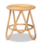 bali & pari Rinjani Modern Bohemian Natural Brown Rattan End Table