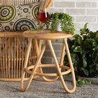 bali & pari Rinjani Modern Bohemian Natural Brown Rattan End Table
