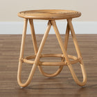 bali & pari Rinjani Modern Bohemian Natural Brown Rattan End Table