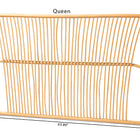 bali & pari Laina Modern Bohemian Natural Brown Rattan Queen Size Wall-mount Headboard