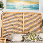 bali & pari Sakina Modern Bohemian Natural Brown Rattan Queen Size Wall-mount Headboard