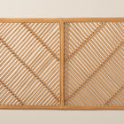 bali & pari Sakina Modern Bohemian Natural Brown Rattan Queen Size Wall-mount Headboard
