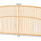bali & pari Malvina Modern Bohemian Natural Brown Rattan Queen Size Wall-mount Headboard