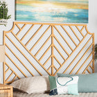 bali & pari Giza Modern Bohemian Natural Brown Rattan Queen Size Wall-mount Headboard