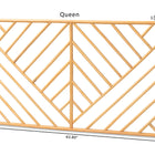 bali & pari Giza Modern Bohemian Natural Brown Rattan Queen Size Wall-mount Headboard