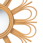 bali & pari Sakura Modern Bohemian Natural Brown Rattan Accent Wall Mirror