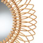 bali & pari Bora Modern Bohemian Natural Brown Rattan Accent Wall Mirror