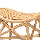 bali & pari Elgon Modern Bohemian Natural Brown Rattan Footstool