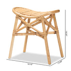 bali & pari Elgon Modern Bohemian Natural Brown Rattan Footstool