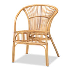 bali & pari Murai Modern Bohemian Natural Brown Rattan Dining Chair