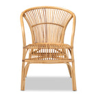 bali & pari Murai Modern Bohemian Natural Brown Rattan Dining Chair